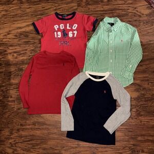 Youth Boys Polo Ralph Lauren Long Sleeve Shirt Bundle Size 6